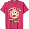 Cute World's Best Hamster Grandpa Grandfather T-Shirt - Red Heather