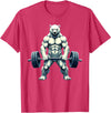 Fitness Polar Bear Gymer Bodybuilder Workout Gym Polar Bear Deadlift Weightlifting T-Shirt - Red Heather