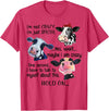 Cow I'm Not Crazy I'm Just Special Funny Cow I'm Not Crazy I'm Just Special Maybe I'm Crazy T-Shirt - Red Heather