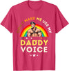 LGBTQ Rainbow Clothing Mens Don't Make Me Use My Daddy Voice Funny Gay Bear Pride T-Shirt - Red Heather