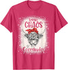 Funny Appreciation Chaos Coordinator for Women Men Funny Heifer Bleached Chaos Coordinator Teachers Boss Women T-Shirt - Red