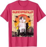 Funny Guinea Pig Shirts Guineapigzilla - Guinea Pig Animal Lover Rodent Pet Owner T-Shirt - Red Heather