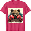 Funny Boxing Animals Boxer Bear With Boxing Gloves Kickboxing Funny Boxing T-Shirt - Red Heather