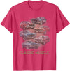 Retro American Vintage Classic Muscle Car Costume American Car Classic Muscle Car Vintage Novelty Retro Design T-Shirt - Red