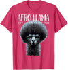 Llama Corner Afro Llama Ain't Got Time for Your Drama - Llama Gift T-Shirt - Red Heather