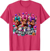 Highland Cow Bingo Player Gambler Lottery Player Highland Cow Bingo Squad Player Gambler Lottery Game Lovers T-Shirt - Red