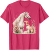 Horse And Dog Companions Forever Horse And Dog Silhouette Love Harmony T-Shirt - Red Heather
