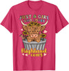 Highland Cow Lover Co. Highland Cow Scottish Just a Girl Who Loves Highland Cows T-Shirt - Red Heather