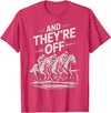Horse Racing Design, Horses Race Lover Funny Horse Racing Design for Men Women Kid Horse Race Lover T-Shirt - Red Heather