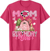 Famer Pink Cow Birthday Matching Tees Mom Of The Birthday Girl 1St Birthday Pink Cow Farm T-Shirt - Red Heather
