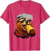 Retro Bear with Cheese for Boys Funny Animal humor Retro Bear Eating Cheese with a Grater Hat T-Shirt - Red Heather