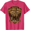 National Parks Conservation Co Protect National Parks Bear Vintage Arrowhead Badge Apparel T-Shirt - Red Heather