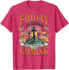Easter Jesus Christian Friday Is Good Cause Sunday Is Coming T-Shirt in Red Heather