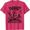 Llamaste Outdoor Society by The Maesthetics Llamaste Vintage Llama Meditation Outdoor Camping T-Shirt - Red Heather