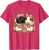 Cute Guinea Pig Mom Cavy Lover Apparel Co Guinea Pig Mom T-Shirt - Red Heather