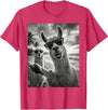 Funny Llama Stuff Accessories & Gifts Cool Llama Selfie At The Beach, Cute Llamas Alpaca T-Shirt - Red Heather