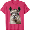 FunWearVM Funny Smoking Llama Cool Animal Lover with Attitude T-Shirt - Red Heather