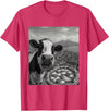 Wildfie – Selfies from Around the World Cow Pizza Selfie Funny Italy Meme Design T-Shirt - Red Heather