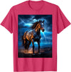 Reizendes Pferd mit Blitz Hemden JG Beautiful Horse with Lightning Sky - Horse T-Shirt - Red Heather