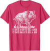 Hunting - Big Ray Designs Hunting Hog Pig Sus Deer Hunting It Takes Balls Funny T-Shirt - Red Heather