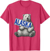 Unknow Carmela Polar Bear Holding Alaska Sign Vintage Alaska Lover T-Shirt - Red Heather