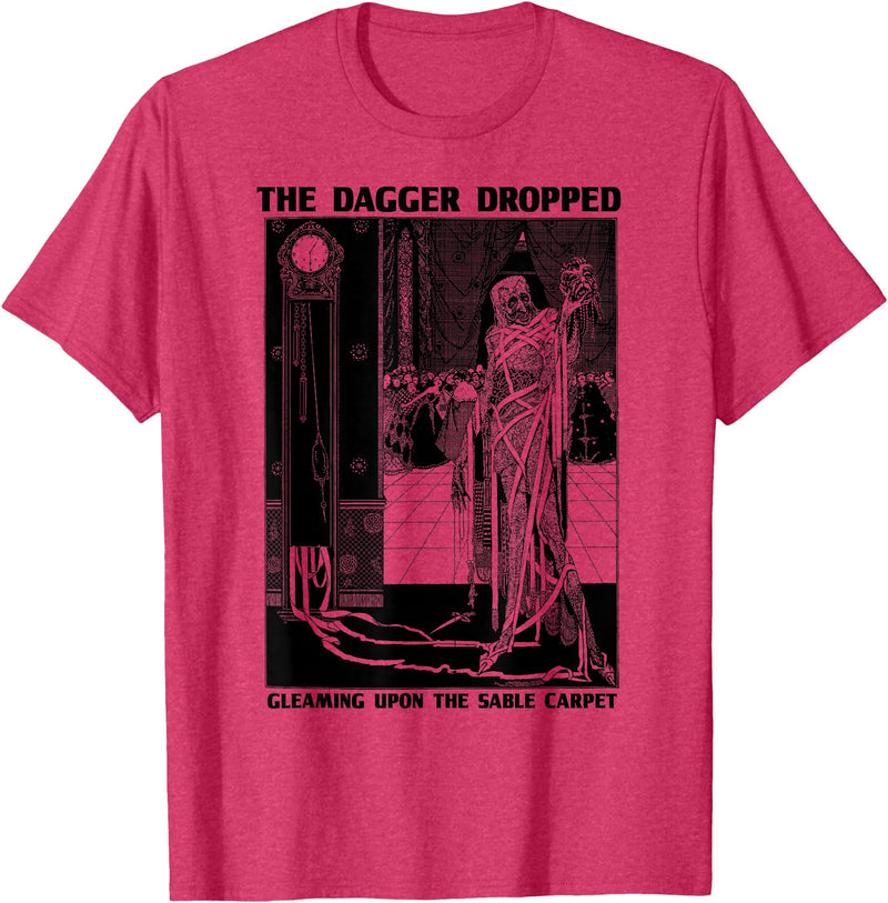Edgar Allan Poe Fan Club of Compton Edgar Poe Art Masque of the Red Death-Edgar Allen Poe Quote T-Shirt - Red Heather