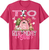 Famer Pink Cow Birthday Matching Tees Tio Of The Birthday Girl 1St Birthday Pink Cow Farm T-Shirt - Red Heather