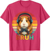 Gaming Guinea Pig Bruh Retro Gamer Guinea Pig Boys Guinea Pig Video Games Guinea Pig Bruh Retro Guinea Pig Boys T-Shirt - Red Heather
