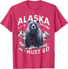 Alaska is Calling and I Must Go, Alaskan Bear and Nature T-Shirt - Red Heather