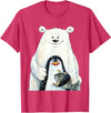 click here for better animal tees cute Polar bear and penguin bird fish lovers animal friends T-Shirt - Red Heather