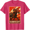 Handicapping Horse Gear Seabiscuit Horse, Horse Racing, Del Mar, Santa Anita, Horses T-Shirt - Red Heather