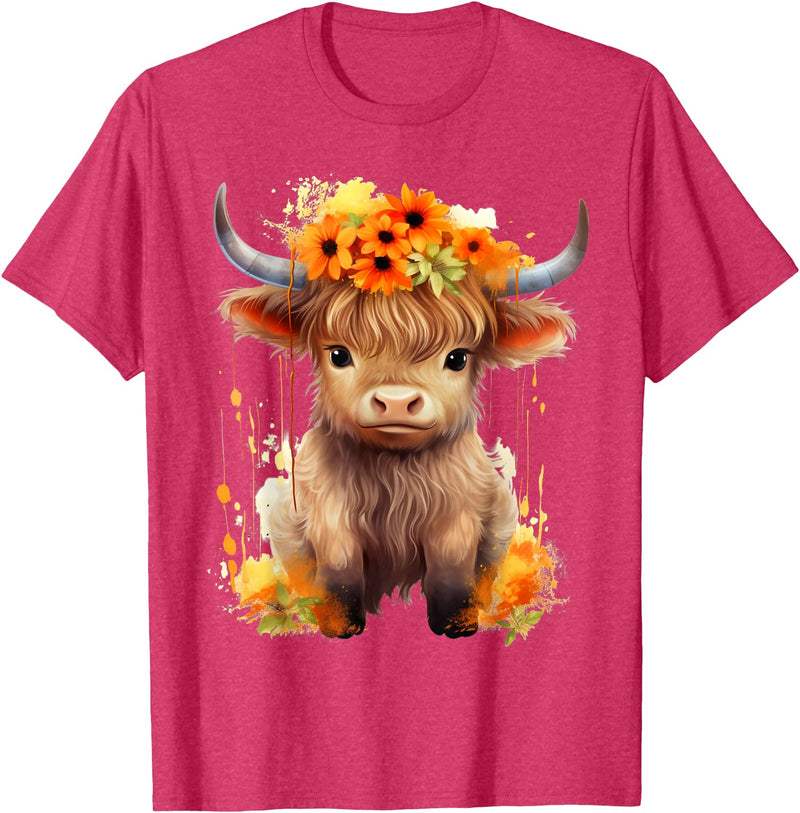 Western Shirts for Girls Men, Highland Cow Gifts Cow, Scottish Highland Cow, Western Wear, Highland Cow T-Shirt - Red Heather