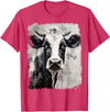 Noah&Friends A Black White Cow T-Shirt - Red Heather