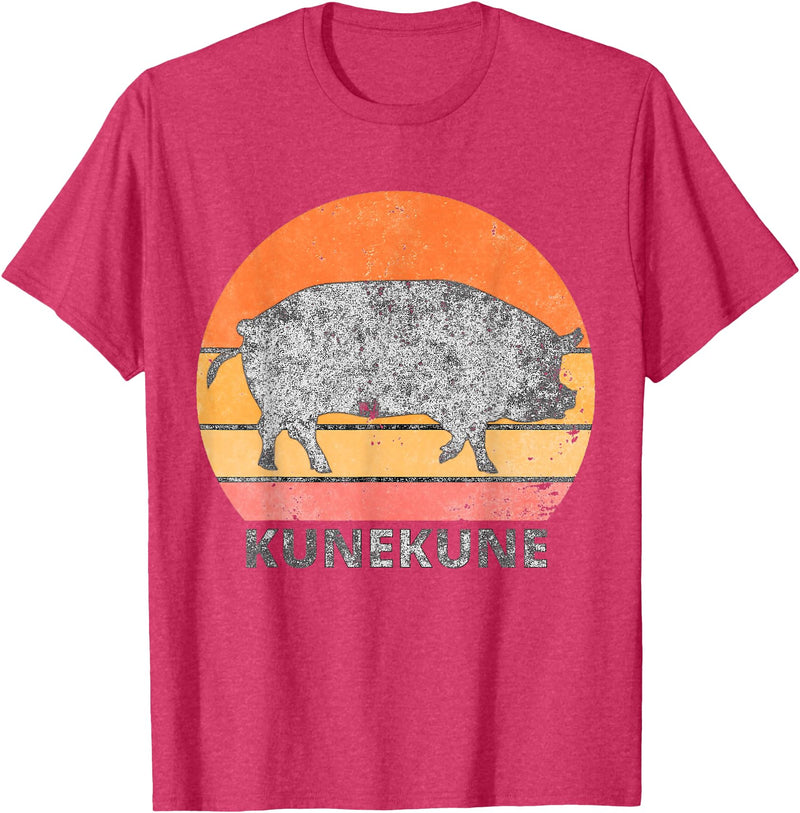 Pig Lover ApparelGIFTCo. Vintage Just A Girl Who Loves Kunekune Pig T-Shirt - Red Heather