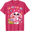 Happy Easter Coquette Easter Egg Rabbit Bunny Women Girl Kid T-Shirt in Red Heather
