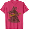 BEAR TEE Bear plays guitar for men and women T-Shirt - Red Heather