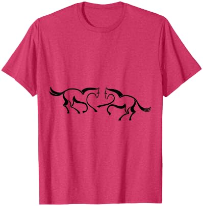 Clothing25 Horses! T-Shirt - Straight - Red Heather