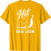 Sea Lion Trend (On Back) Hit The Sea Lion Funny Sealion Dance Trend T-Shirt - Golden Yellow