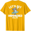 SALTY JOES Salty Joe's - Let's Get Hammered Lightweight, Graphic T-Shirt - size chart
