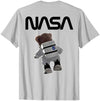 NASA Astronaut Teddy-Bear Worm Logo T-Shirt - size chart