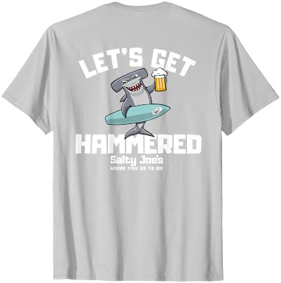SALTY JOES Salty Joe's - Let's Get Hammered Lightweight, Graphic T-Shirt - size chart