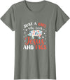Pig Lovers Gifts and Apparel Just A Girl Who Loves Jesus and Pigs Pig Lover Christian T-Shirt - Olive Heather