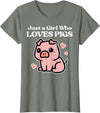 Pig Lover Shirts For Men Women Kids Just A Girl Who Loves Pigs Cute Hog Swine Toddler Girls Kids T-Shirt - Olive Heather