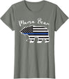 TourisTeez for Mama Bear Women Police Flag Womens MAMA BEAR | Police Flag Womens Police Mom Gift T-Shirt - Olive Heather