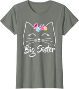 Best Cat Humor Tees & Gifts Big Sister Cute Kitty Cat Lover Pets T-Shirt