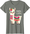 Magical and Funny Llama lover Gifts Mama Llama Mother's Day Birthday Party Mom Alpaca Llama T-Shirt - Olive Heather
