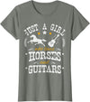 Horses & Guitars Apparel Horse Lover Tshirt Just A Girl Who Loves Horses & Guitars T-Shirt - Olive Heather