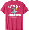 SALTY JOES Salty Joe's - Let's Get Hammered Lightweight, Graphic T-Shirt - size chart