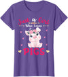 Cute Pigs Lover Girls Kids Funny Outfit Apparel's. Just A Girl Who Loves Pigs Shirt Cute Pigs Lover Girls Kids T-Shirt - Purple Heather