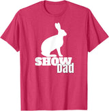 Show Dad Rabbit County Fair Livestock T-Shirt in Red Heather